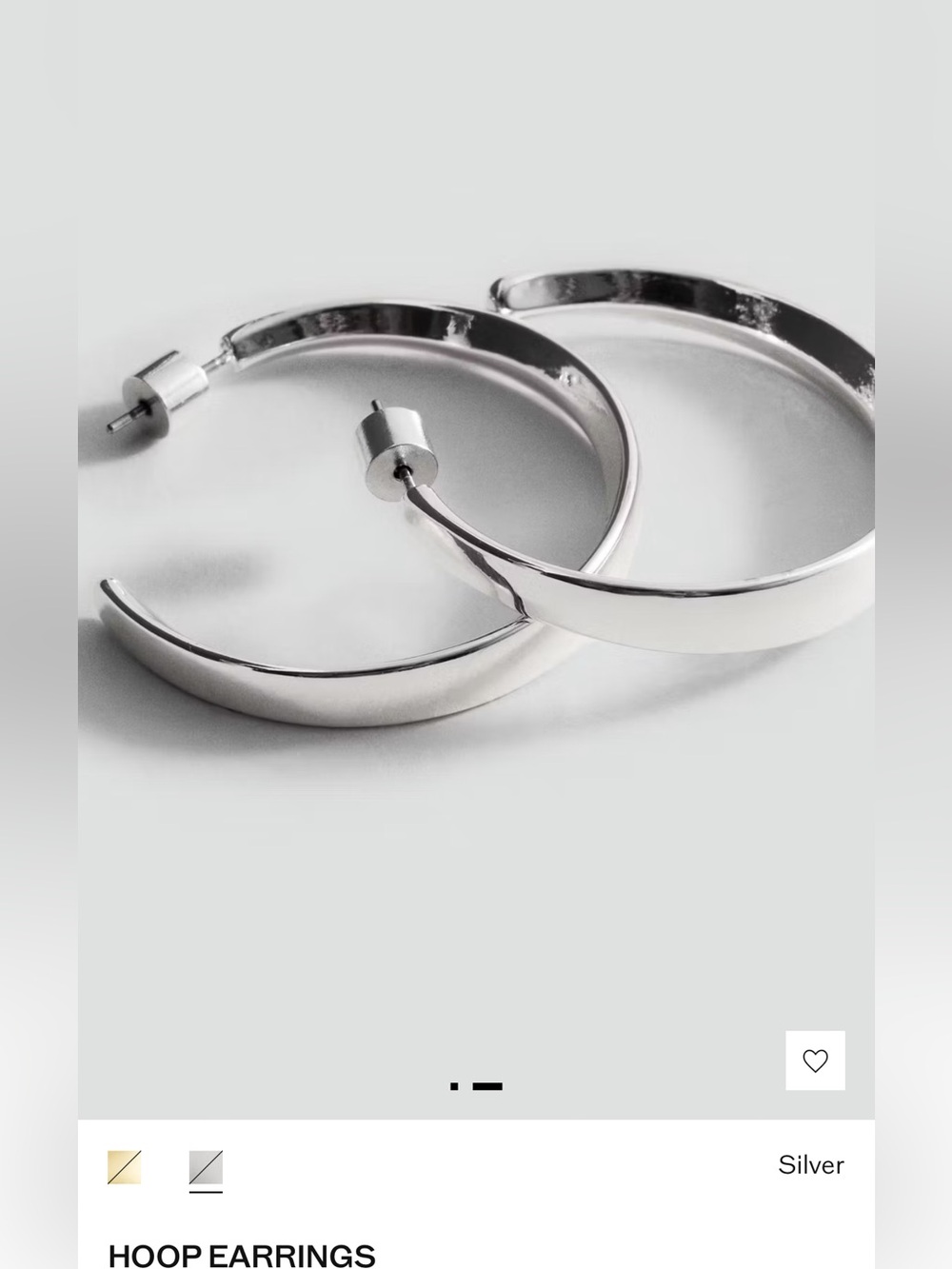 Mango Silver Hoop Earrings